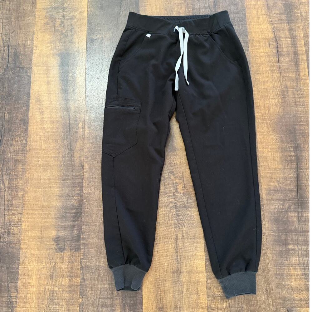 Figs Black Zamora Jogger Scrub Pants Size XS/P